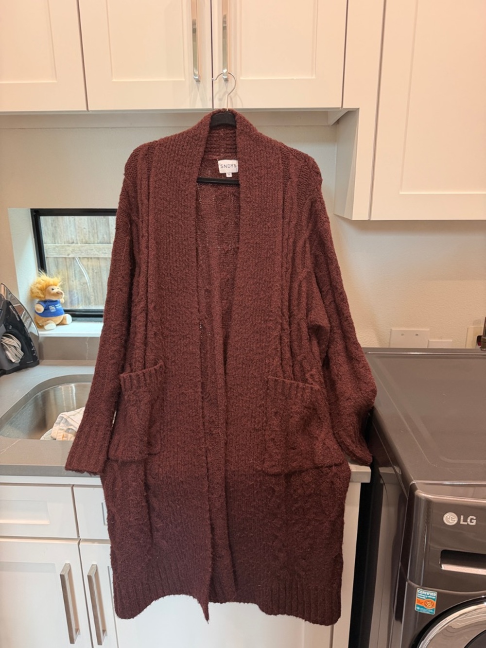 Sndy’s Long Burgundy Cardigan